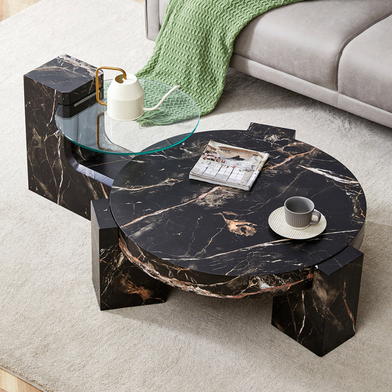 Ensemble de tables basses Modern, Noir