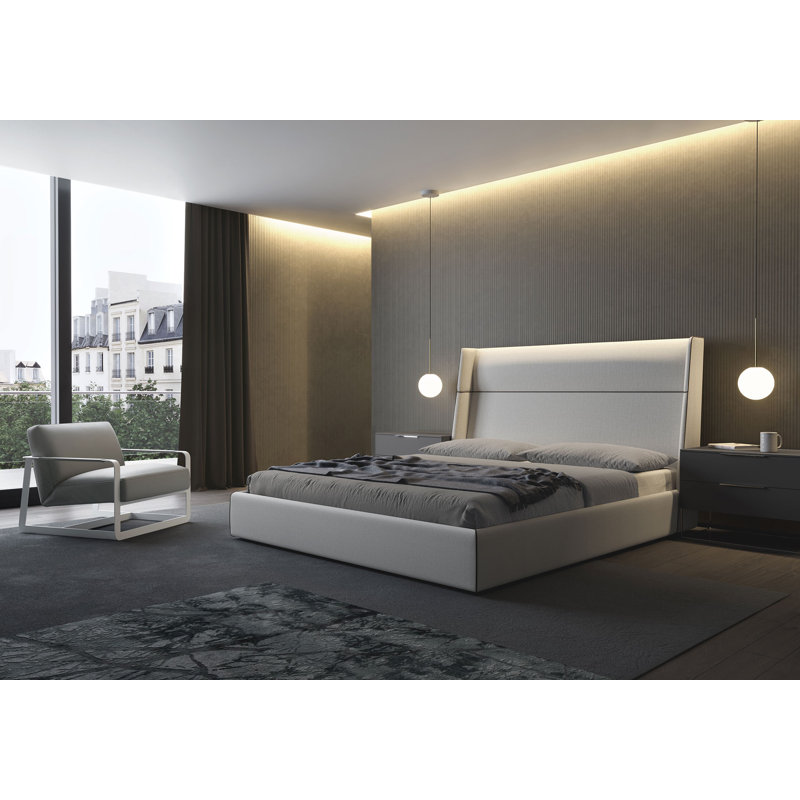 Bond Upholstered Bed, Queen, Chalk