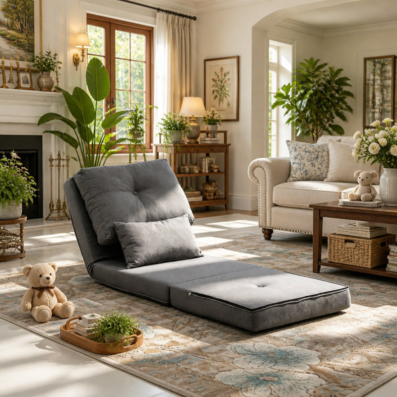 Canapé à plancher souple, chaise longue, canapé-lit convertible, fauteuil d'appoint
