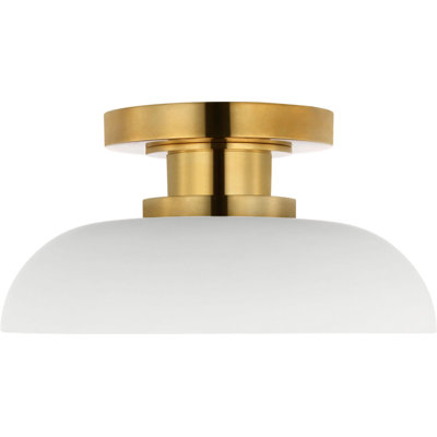 Cyrus 8" Flush Mount with White Glass