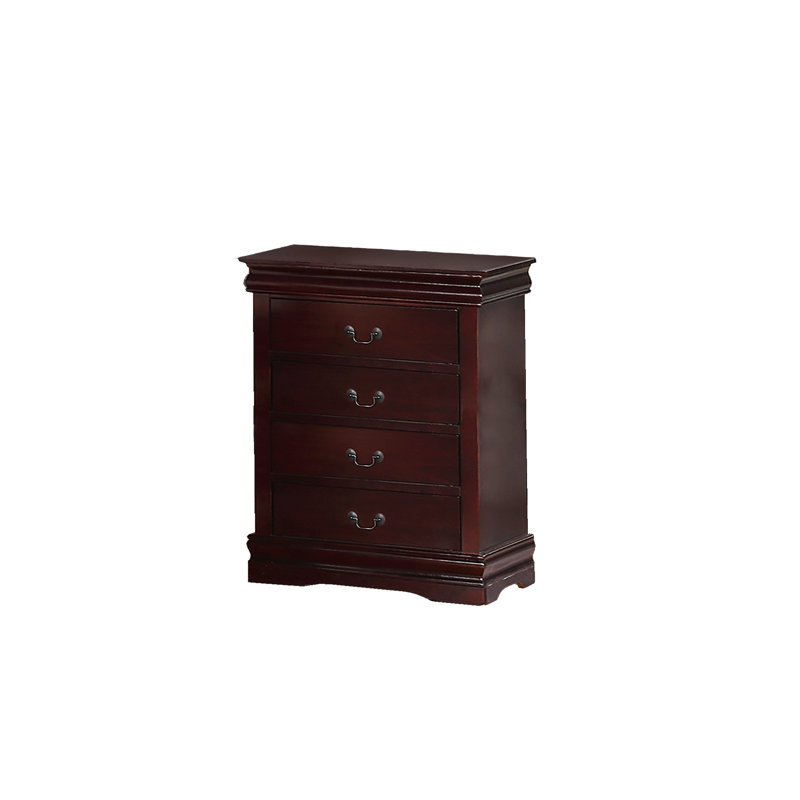 Commode 5 tiroirs Hemmer, Cerisier foncé