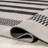 Elvin Geometric Striped Machine-Washable Ivory/Dark Gray Rug-1859512600