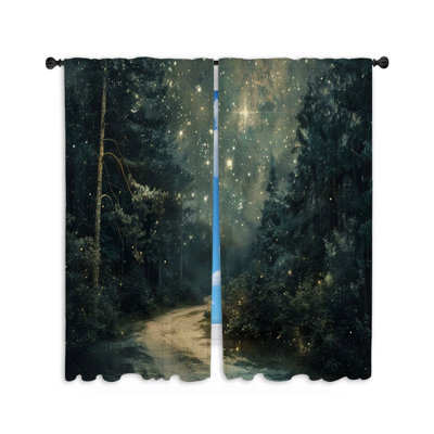 Paire de rideaux obscurcissant en polyester Narcille