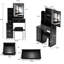 Amabella Small Size Vanity Table With Touch-Control Led Mirror, Colour & Brightness Adjustable, Cushioned Stool, , Black, Space Optimizing Concept Black Sliding Touch Adjustable Colour, For Compact Living Spaces-121535420