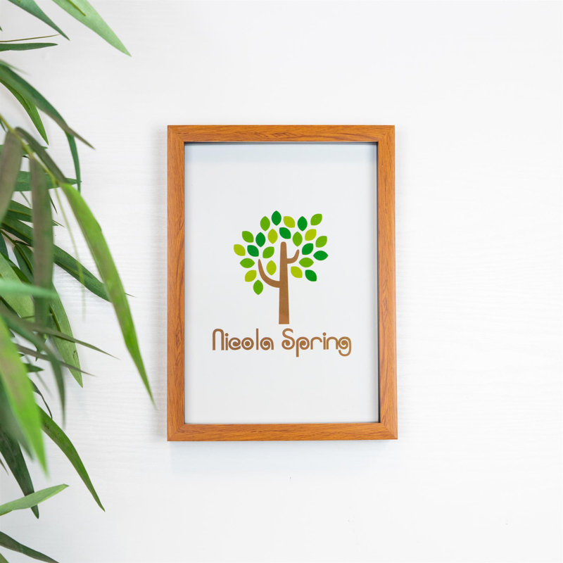 3D Box Photo Frames with A5 Mounts - A4 (8" x 12"), Dark Wood