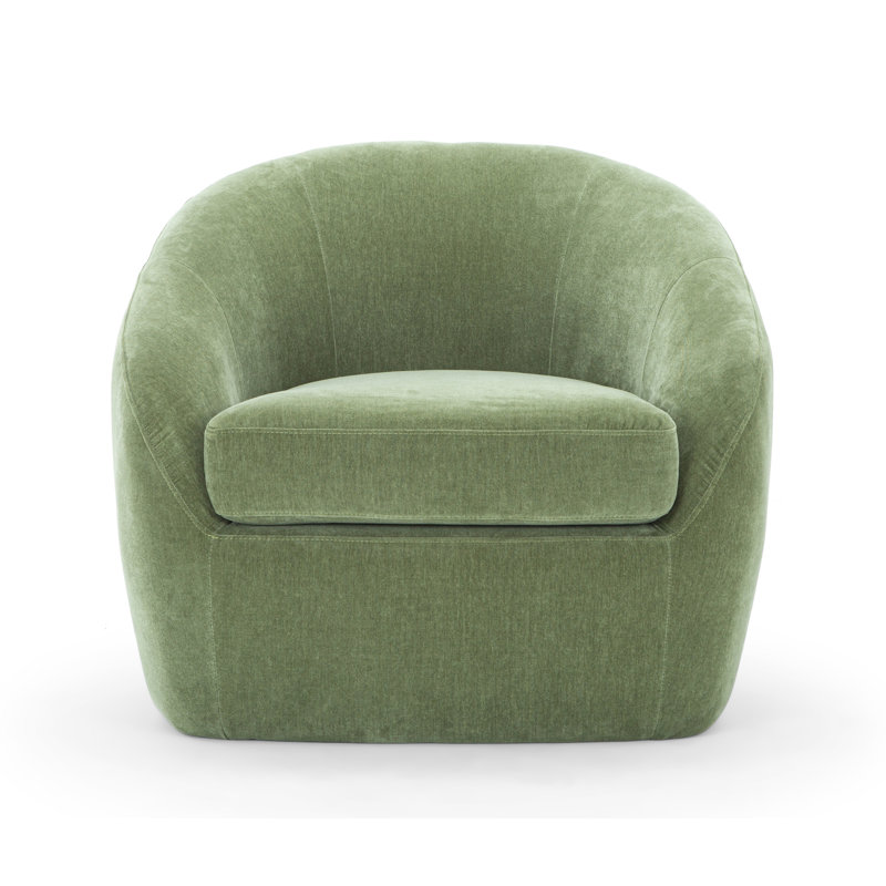 Stargazer Upholstered Barrel Chair, Forest Performance Chenille