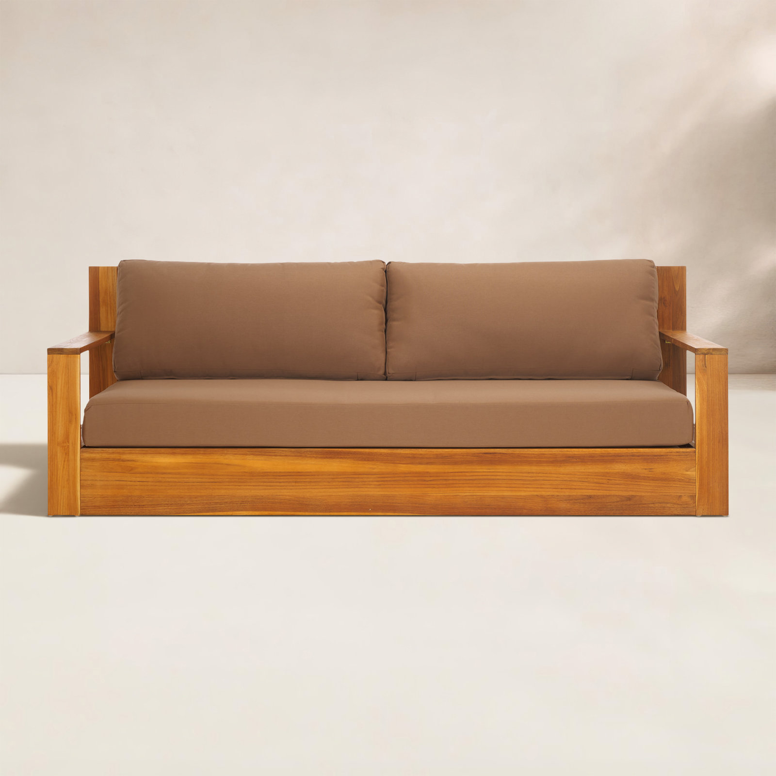 Azul 80" Teak Patio Loveseat, Brown