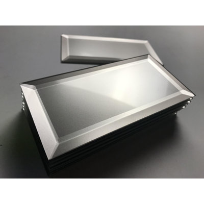 Frosted Elegance 3 in. x 6 in. Diamond Grade Glass Beveled Subway Decorative Kitchen & Bathroom Wall Tile