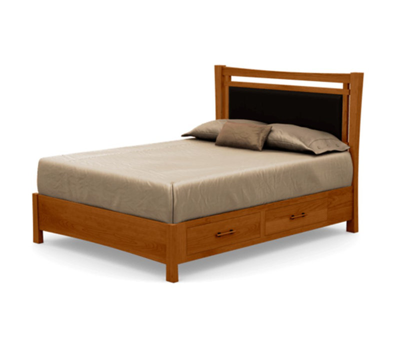 Monterey Upholstered Platform Storage Bed, King, Autumn Cherry, Nile