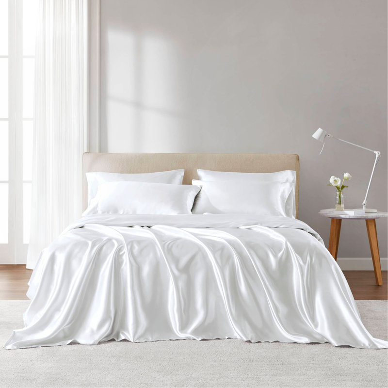 4 PCS Twin Luxury Sheet Set, White