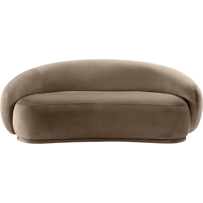 Causeuse en velours Emery, Velours taupe
