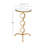 Middlet Metal Quatrefoil Design Side End Copper Gold Accent Table with Mirrored Glass Top
