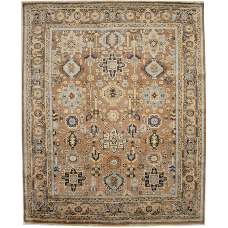 Tapis transitionnel indo-sud-ouest 8 pi x 9 pi 9 po Karajeh Rust