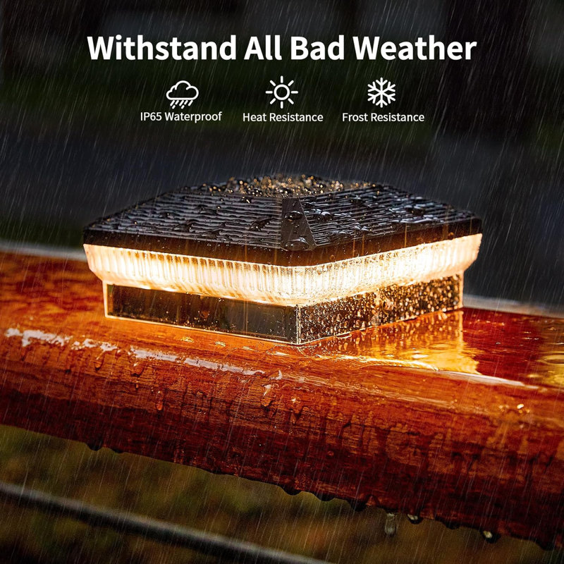 Solar Post Cap Lights Outdoor, 6 Pack 40 Leds 4x4 Post Solar Lights Outdoor Waterproof With 3 Modes, 30 Lumens Fence Post Solar Lights, Solar Powered Deck Fence Post Lights For Vinyl Wooden Post