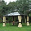 Showstead 3.6 x 4m Hardtop Gazebo Canopy with Polycarbonate Roof