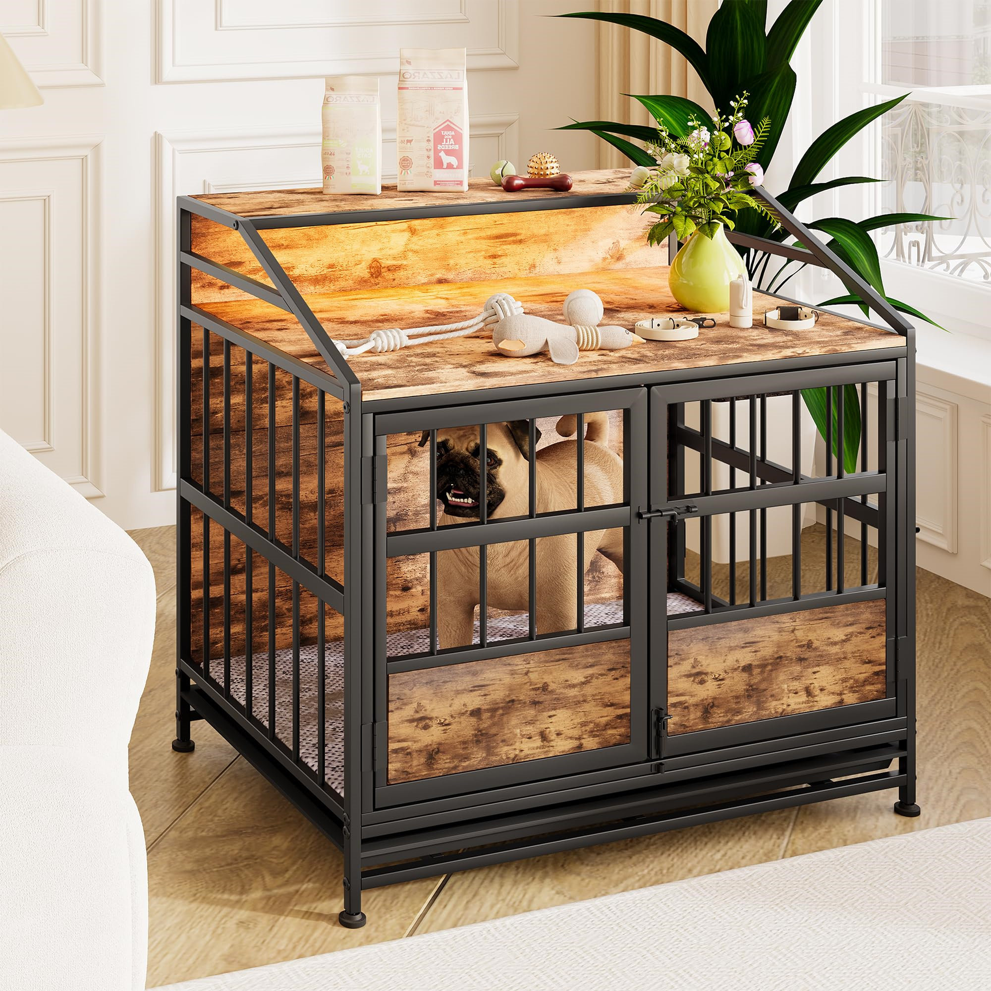 Archie & Oscar Iron Collapsible Dog House with 1 Door | Wayfair.co.uk