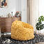 Fauteuil à billes en velours côtelé compressé - Très grand fauteuil pour adulte avec bourre-1020122665