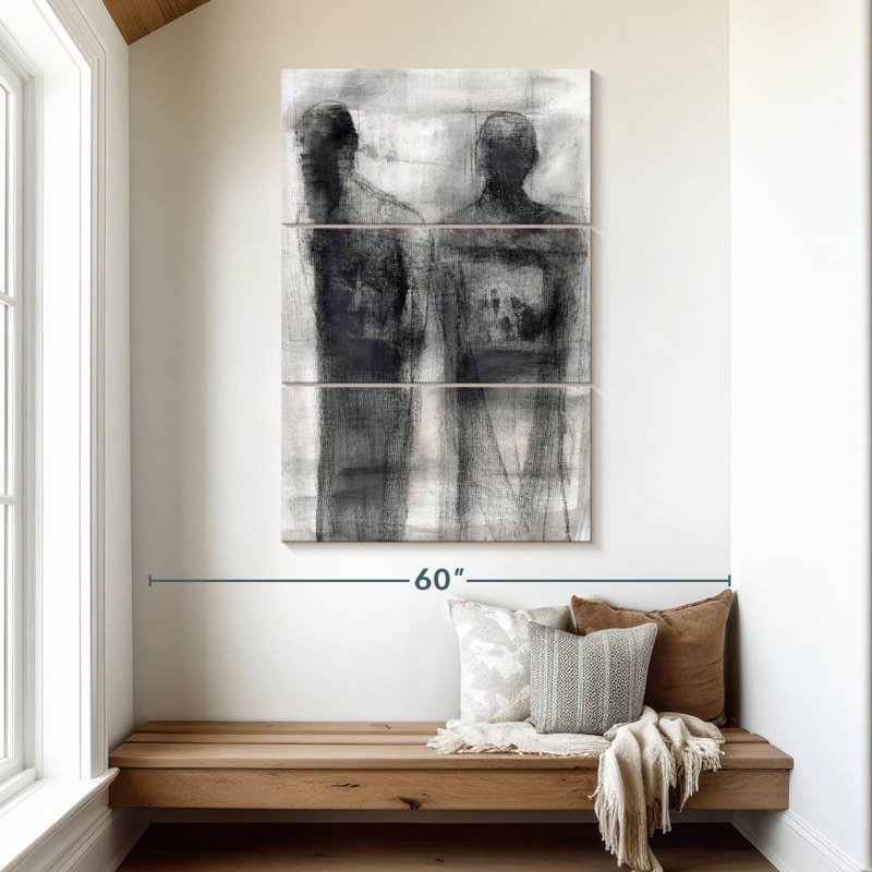 Leisha 2 Figures Study II, 50" H x 32" W