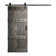 Castle Series 84'' Solid Wood Paneled Satin with Installation Hardware Kit Barn Door