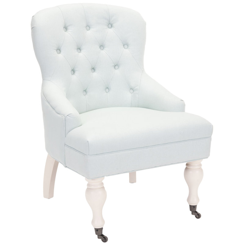 Fauteuil de 17,5 po Mcdaniel, Non, Turquoise clair, Brun
