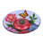 Solar LED Floral Glass Bird Bath with Stand - Butterflies & Peonies