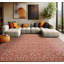 Tapis transitionnel en laine terracotta avec motif crocheté plein champ-1936204485