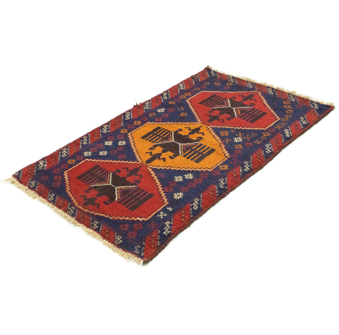 Hand Knotted Wool Blue Indoor/Outdoor Rug