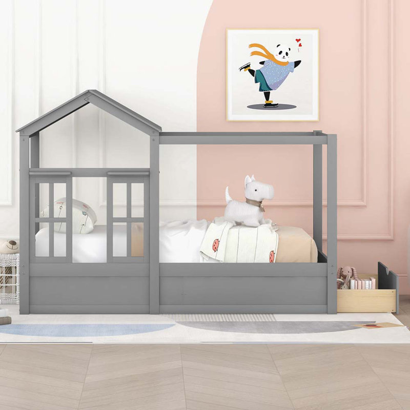 Lit fantaisiste Montegut, gris, Simple