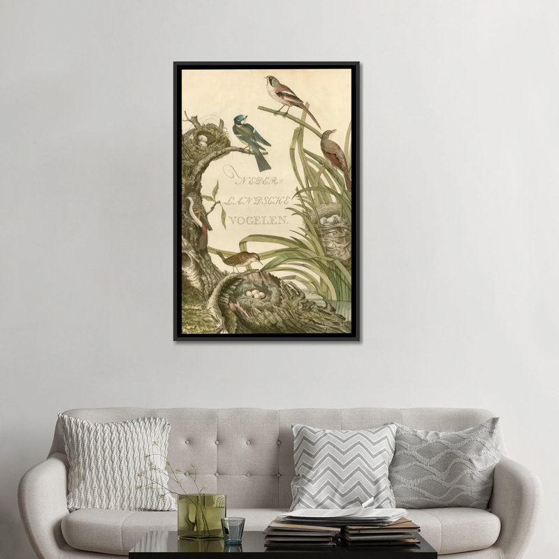 «Sanctuary for Birds», impression sur toile, H 26 po x l 18 po x P 1,5 po, Toile avec cadre noir, Pas de tapis
