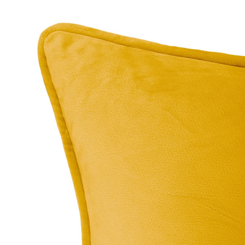 Housse et insert de coussin en velours , Ocre doré, 13 po x 19 po