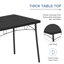 Ensemble de salle à manger 4 personnes Whipton, ensemble de table de salle à manger rustique 5 pièces pour 4 personnes, ensemble de table et chaises de cuisine industrielle avec structure en métal, mobilier de salle à manger peu encombrant (ensemble de 5)-1834129527