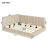 Full Size Upholstered Daybed/Sofa Bed Frame-Beige, Velvet