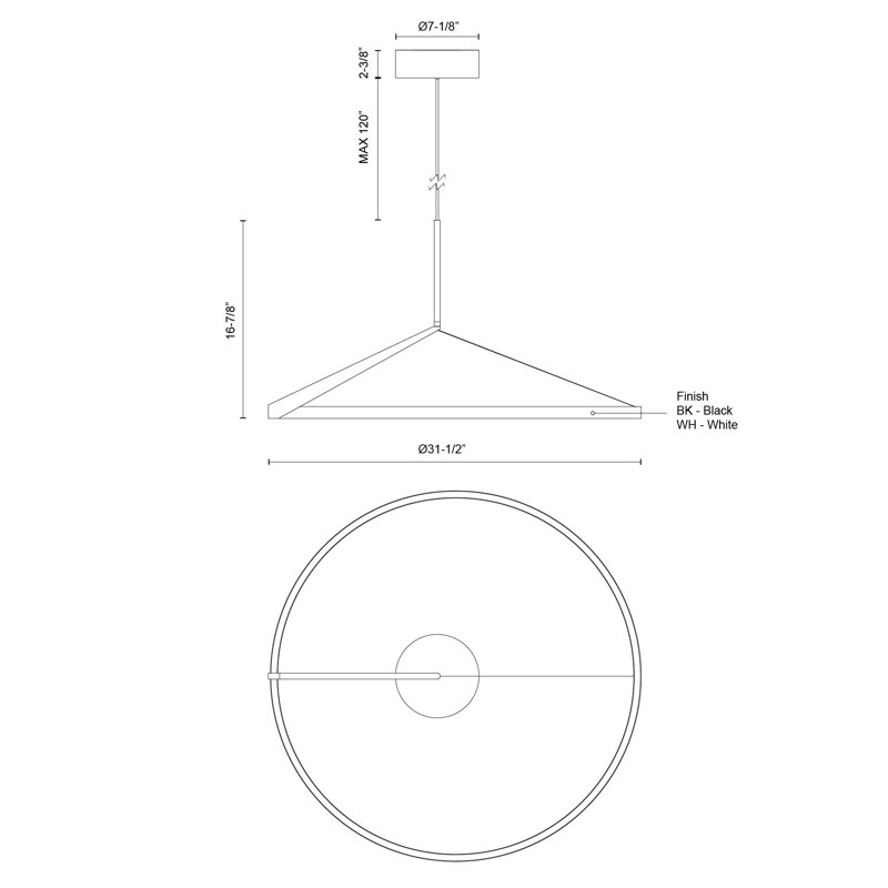 Roda 1 - Light LED Pendant, Black