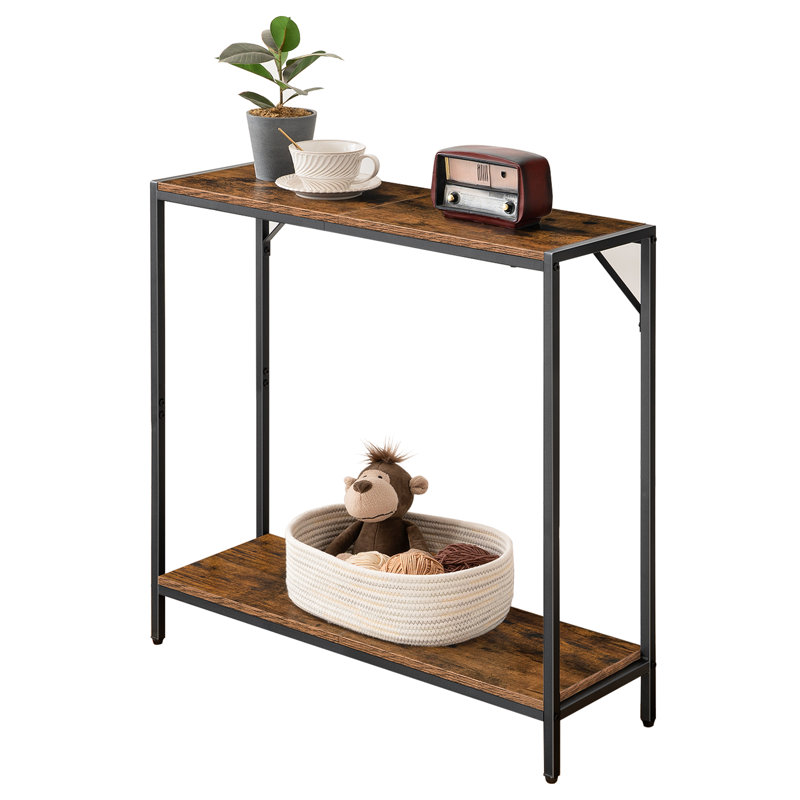 Console 29,1 po avec rangement, derrière le canapé, de style industriel, robuste et stable, pour le salon, l'entrée, le vestibule