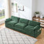 Canapé modulaire en chenille de 113 po, siège en L 3-4 places avec repose-pieds et poches latérales pour salon