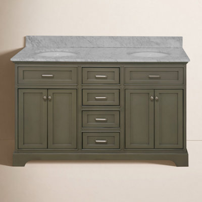 60 " Pine Double Bathroom Vanity