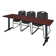 Cain T-Base Training Seminar Table & 3 Zeng Stack Chairs