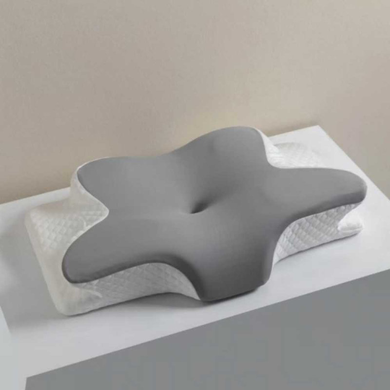 1 oreiller cervical ergonomique en forme de papillon, oreiller en mousse à mémoire de forme pour le dos et le côté