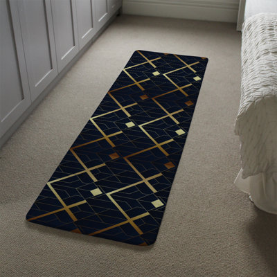 Mahone Runner 68 cm x 235 cm Animal Print and Chevron Shaggy Area Rug