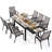 9-Piece Aluminum Textilene Outdoor Dining Set, Extendable Table