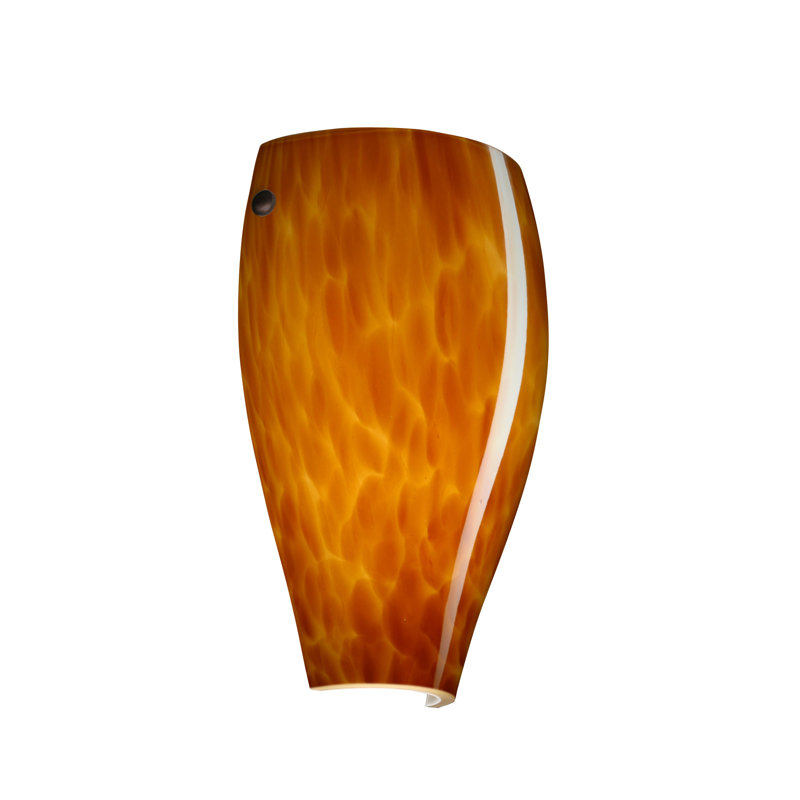 Jette Flush Mounted Sconce, Bronze, Amber Cloud, LED
