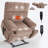 Heat Massage Dual Motor Infinite Position Up Large Electric Power Lift Recliners with Hidden Cup Holders, Medium-firm and Heavy Duty-390385440