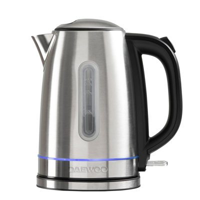 Daewoo Edinburgh 3kW Rapid Boil Jug Kettle Large 1.7L 360 Swivel Stainless Steel