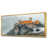 Toile avec cadre flottant or