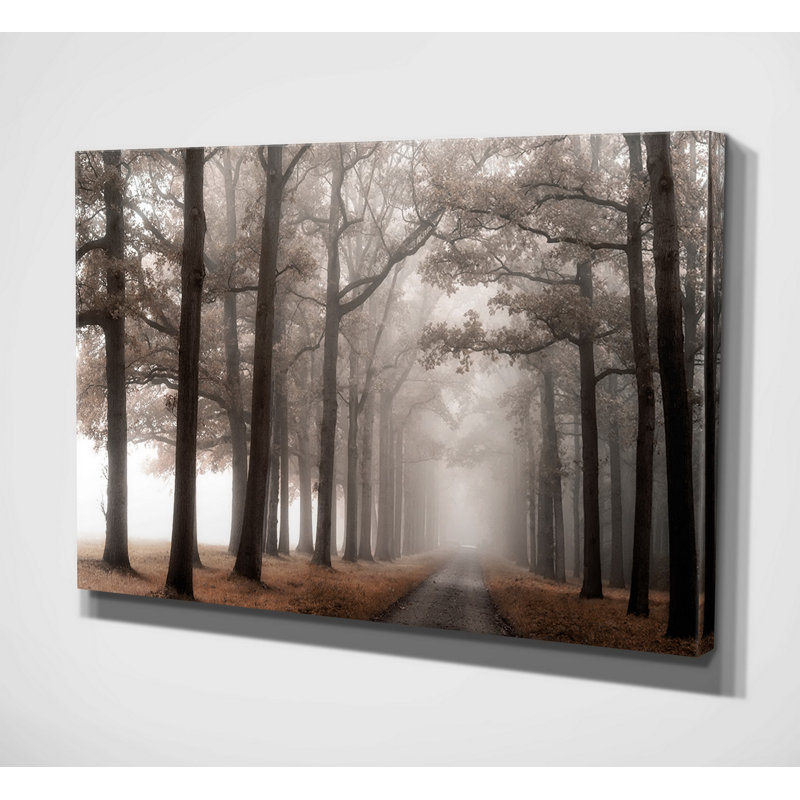 « Misty Road », Bernhart - reproduction de photo sur toile, H 32 po x l 48 po x P 1,5 po