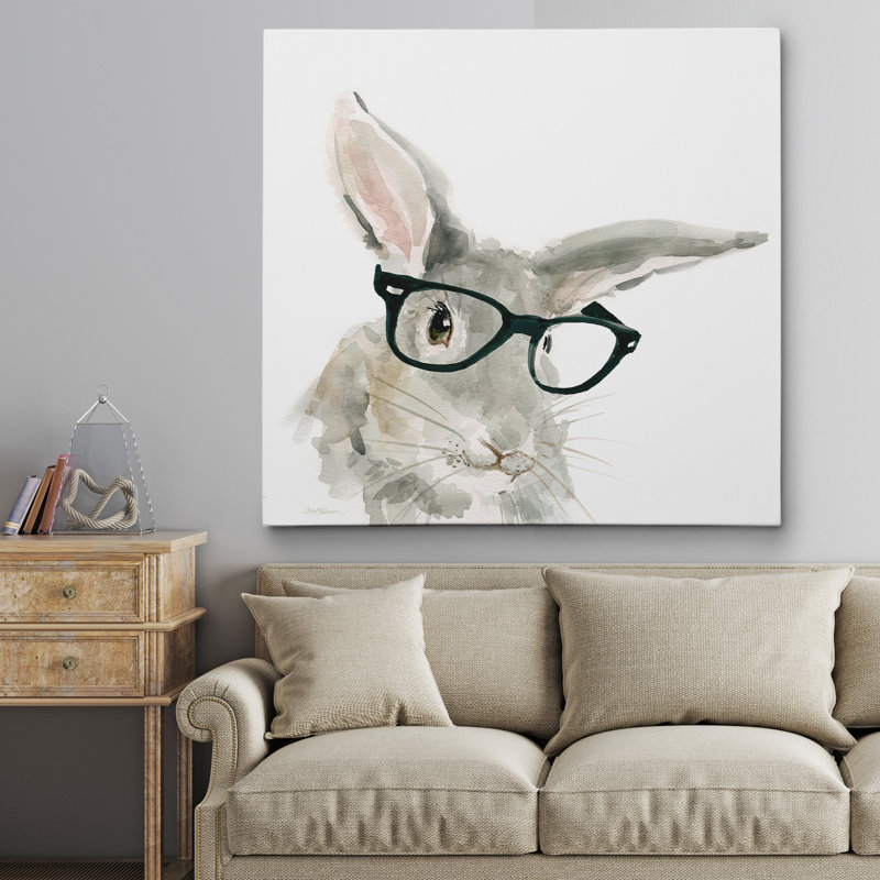 « jolie critter lapin », art sur toile, H 24 po x l 24 po x P 1,5 po, Toile tendue