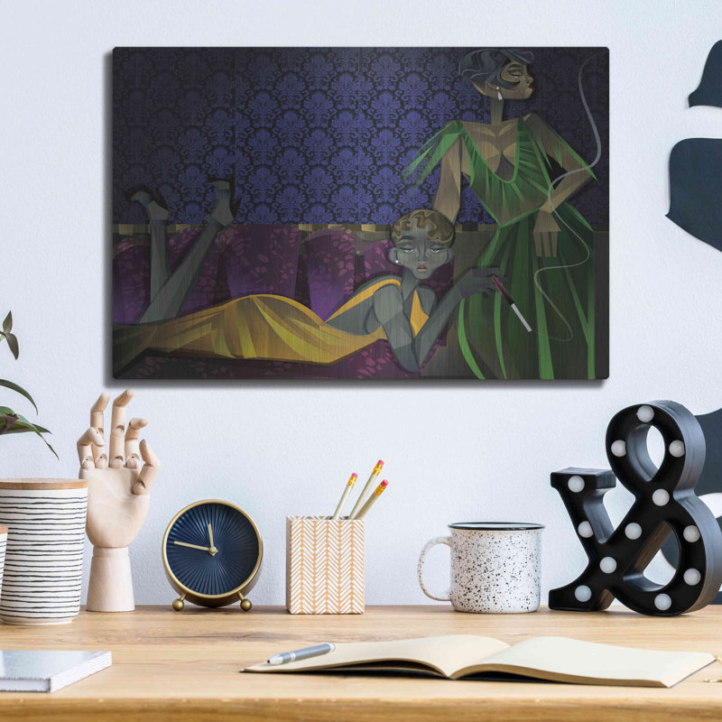 «Two Women» par Jaleel Campbell, H 12 po x l 16 po