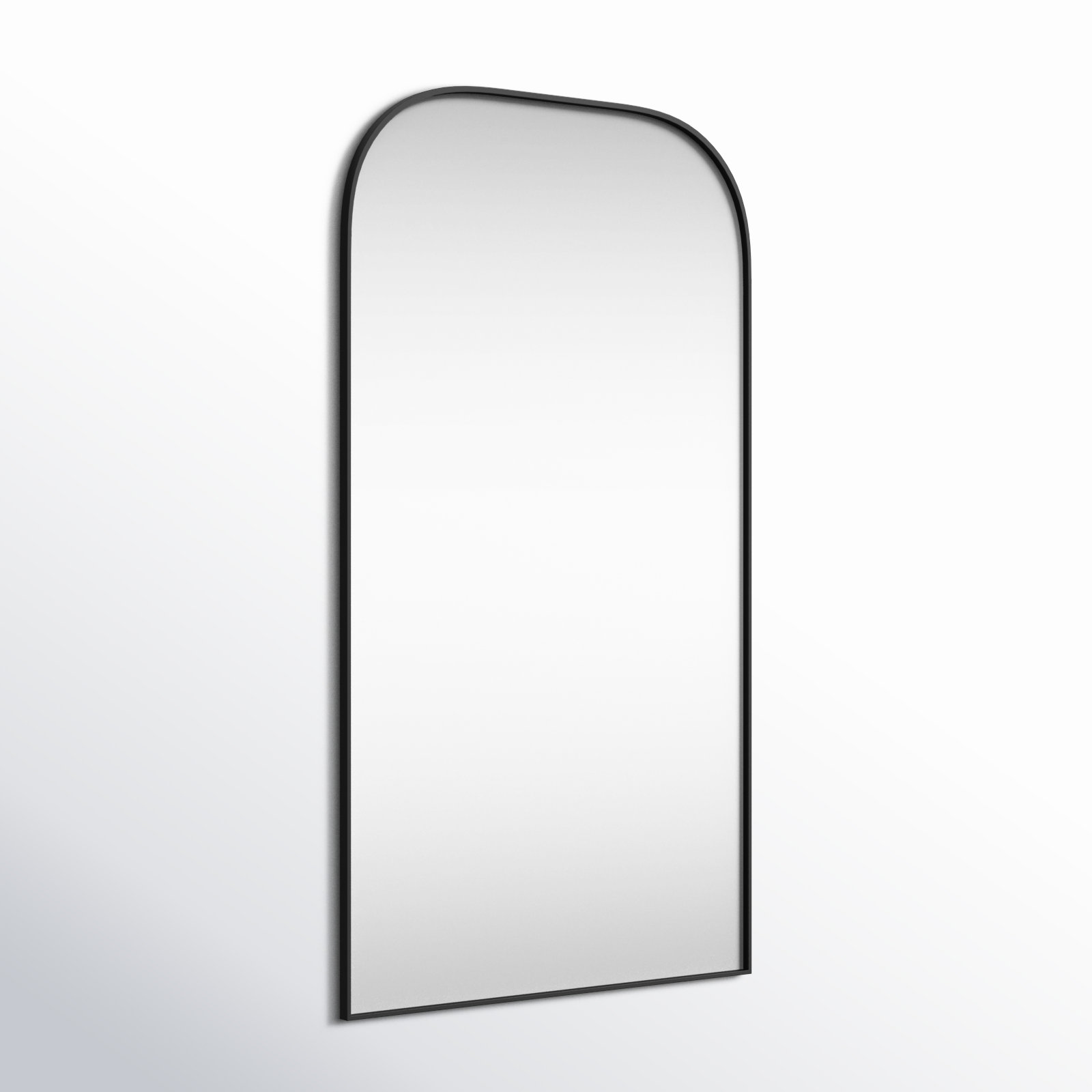 Sabine Metal Wide Arch Wall Mirror, 66" x 35", Black