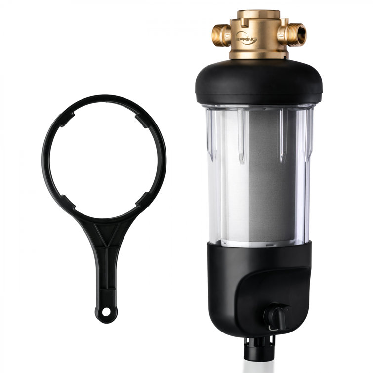 iSpring Reusable Whole House Spin-Down Sediment Water Filter, Upgraded Jumbo Size