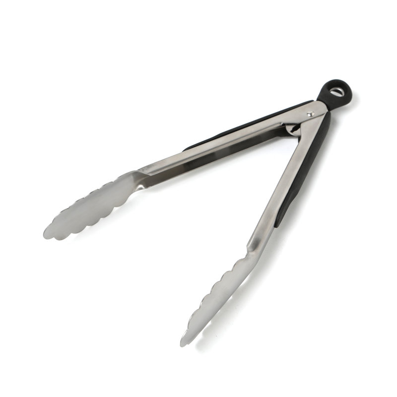 OXO Good Grips Stainless Steel Steel Tongs, 9" L